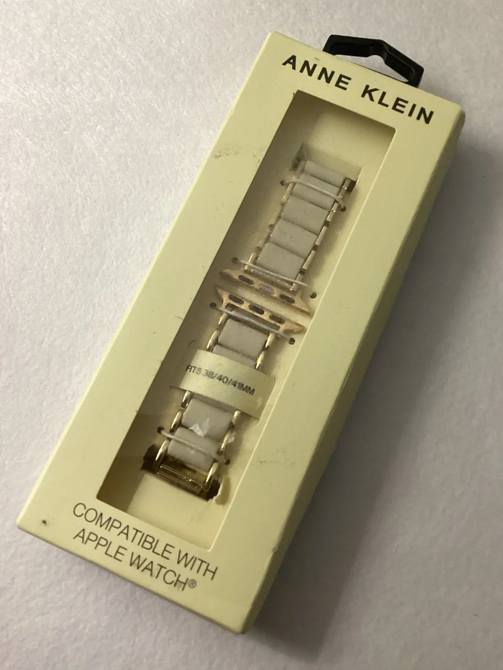 Anne Klein Smooth Rubber Center Links Compatible Apple Watch Band 38/40/41mm
